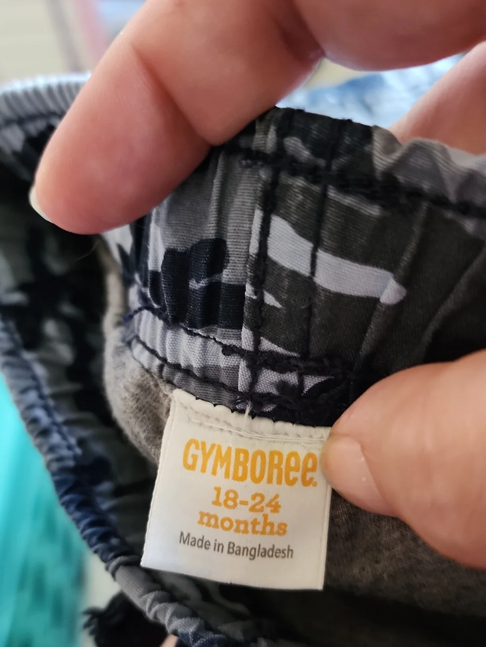 18-24 Months Gymboree Boys' Blue Camo Joggers & Light Gray Pants - 2-Pack